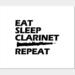 Clarinet - Eat Sleep Clarinet Repeat Posters and Art